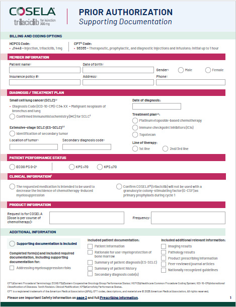 Download COSELA Prior Authorization Checklist